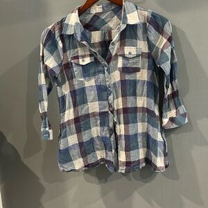 Hayden Los Angeles lightweight button down flannel with pockets 13/14